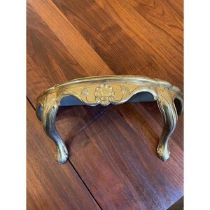 Burwood Shelf Ornate Gold Footed‎ Half Circle 2626 Vintage USA Hollywood Regency